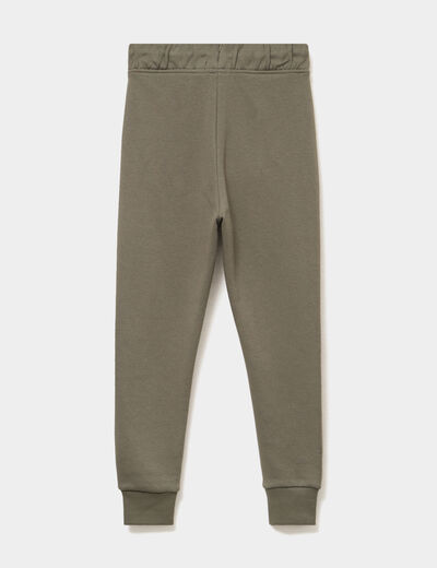 Pantalon jogging regular 2 poches vert kaki gar&ccedil;on