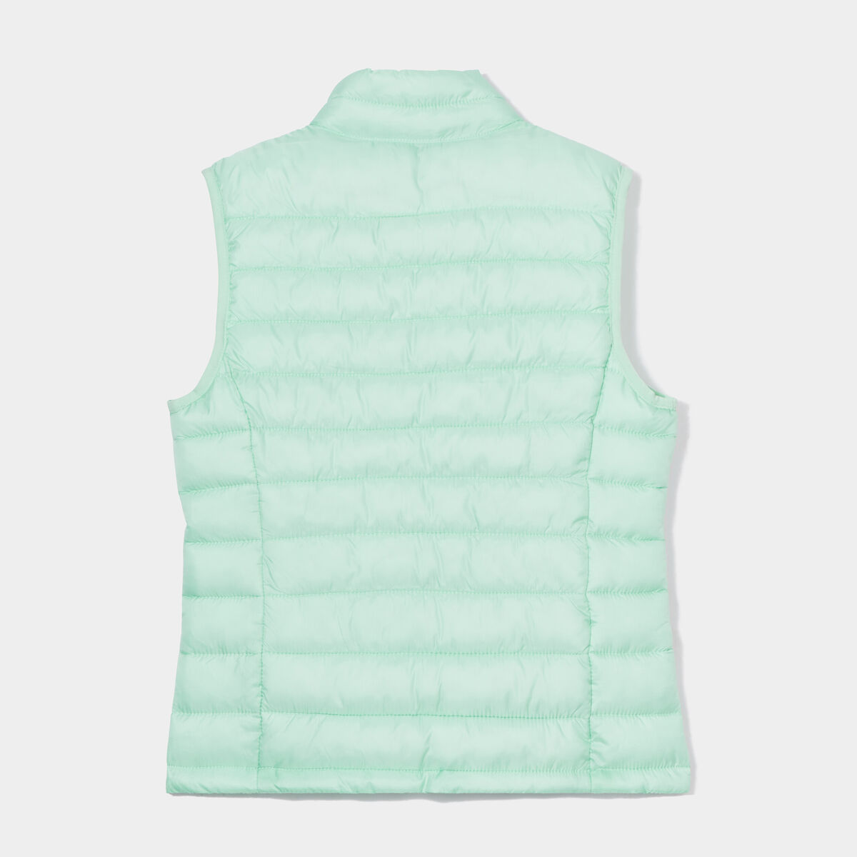 Doudoune légère zippée sans manches vert pastel fille