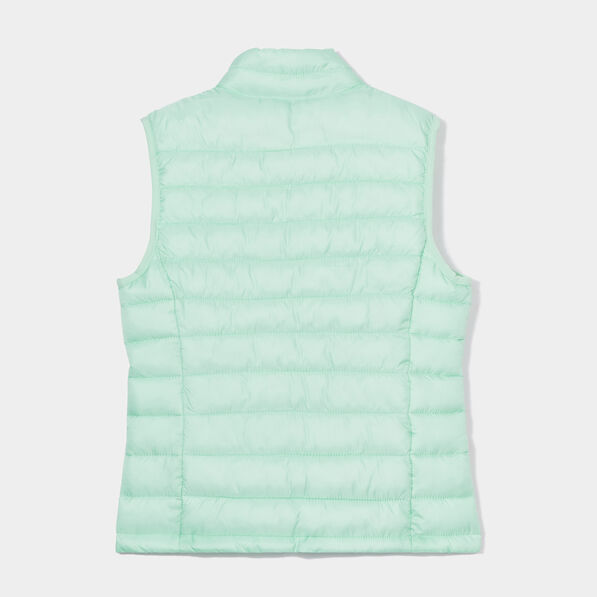 doudoune legere zippee sans manches vert pastel fille Doudoune légère zippée sans manches vert pastel fille