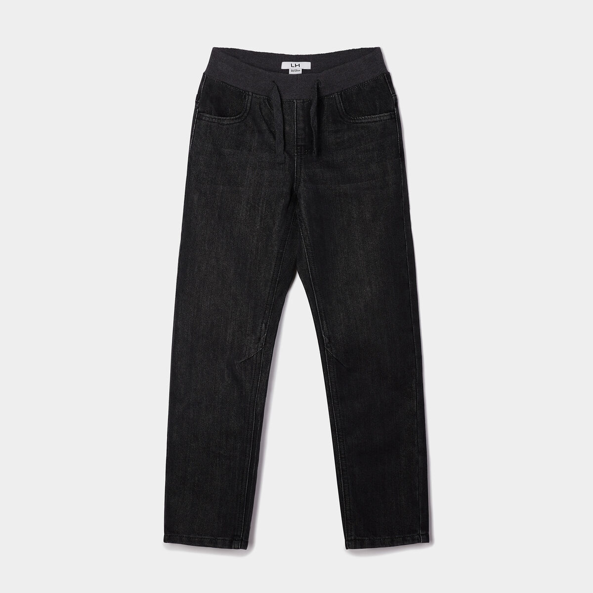 Jeans regular taille ajustable gris gar&ccedil;on