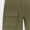 Pantalon droit bas resserré coton vert kaki bébé garçon