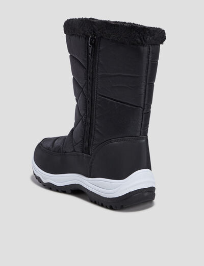 Bottes de neige fourrées noir femme