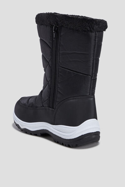 Bottes de neige fourrées noir femme