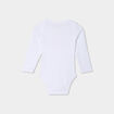 Body US velours coton manches longues blanc b&eacute;b&eacute;