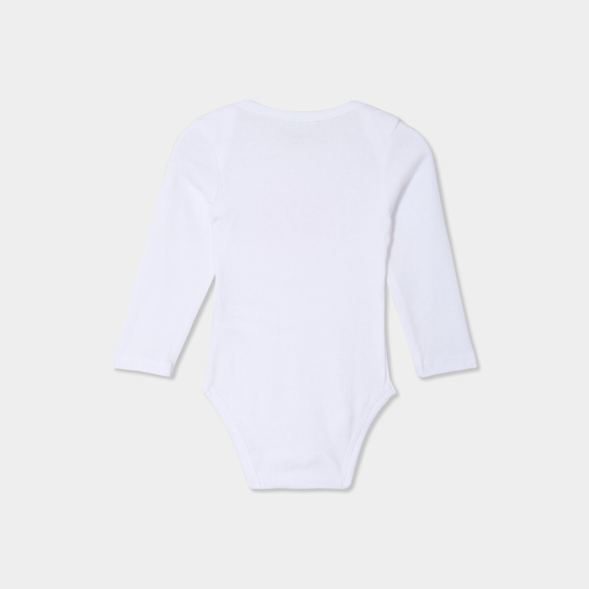 Body US velours coton manches longues blanc b&eacute;b&eacute;