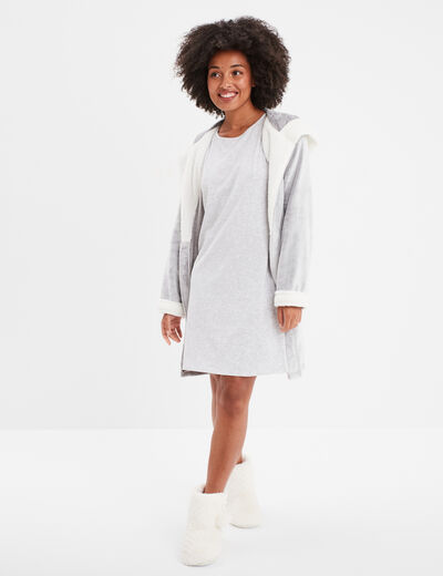 Chemise de nuit gris clair femme
