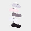 Lot 5 paires chaussettes invisibles multicolore femme