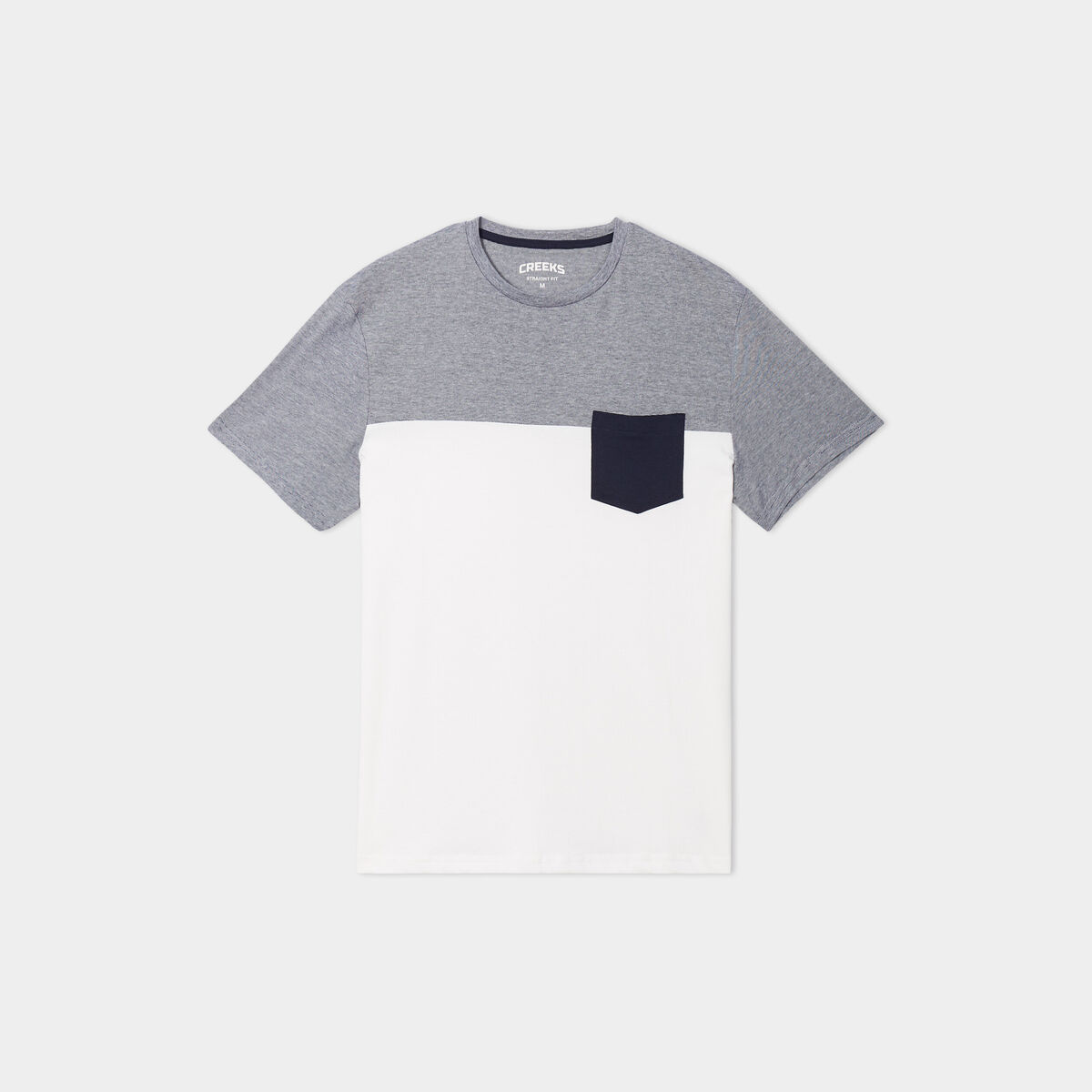 T-shirt à manches courtes 1 poche Creeks bleu marine homme