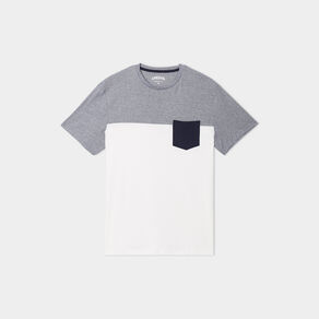 T-shirt à manches courtes 1 poche Creeks bleu marine homme