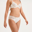 Shorty avec dentelle blanc femme