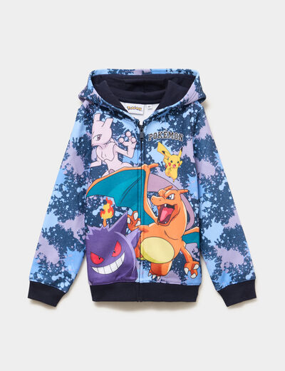 Sweat zipp&eacute; &agrave; capuche Pok&eacute;mon bleu gar&ccedil;on