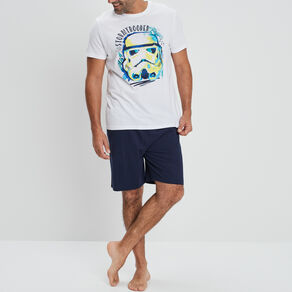 Ensemble pyjama 2 pièces Star Wars blanc homme