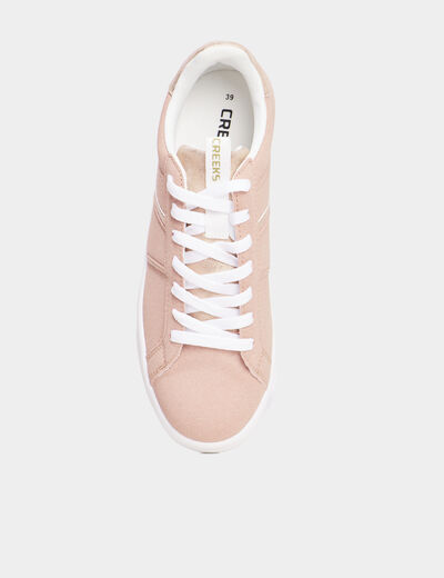 Tennis basses à lacets Creeks rose femme