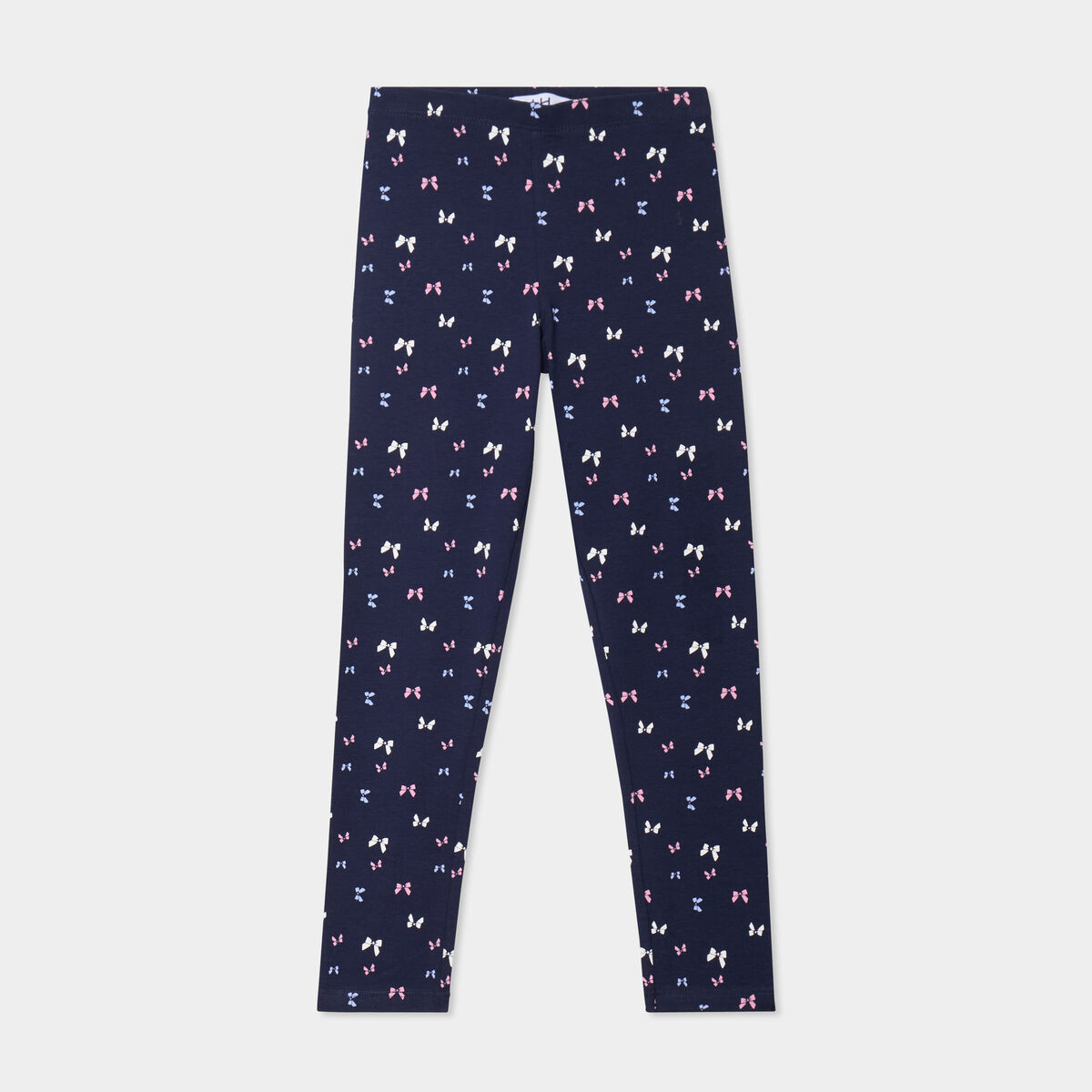Legging taille &eacute;lastiqu&eacute;e coton bleu marine fille