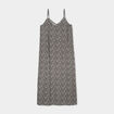 Robe longue droite fluide à bretelles noir femme