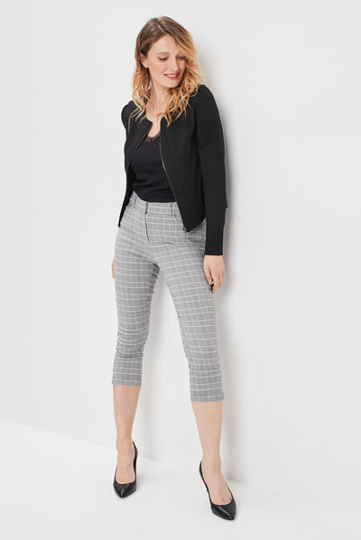 Veste cintrée zippée noir femme