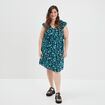 Robe droite sans manches bleu marine femme grande taille