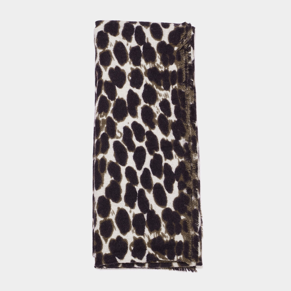 Foulard motif panthère gris femme