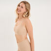 Soutien-gorge brassi&egrave;re bandeau padd&eacute; beige femme