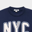 Sweat effet 2-en-1 oversize bleu marine fille