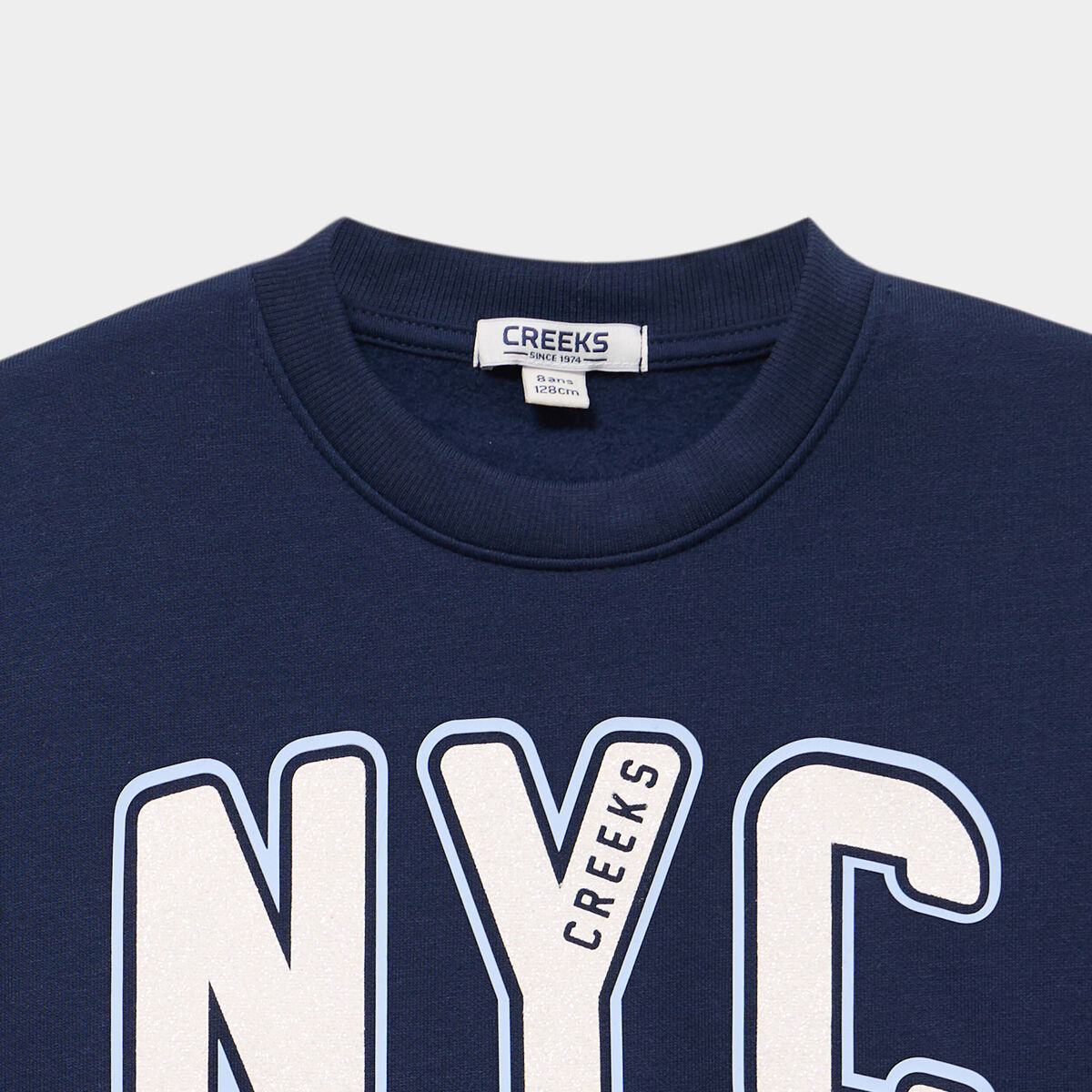 Sweat effet 2-en-1 oversize bleu marine fille