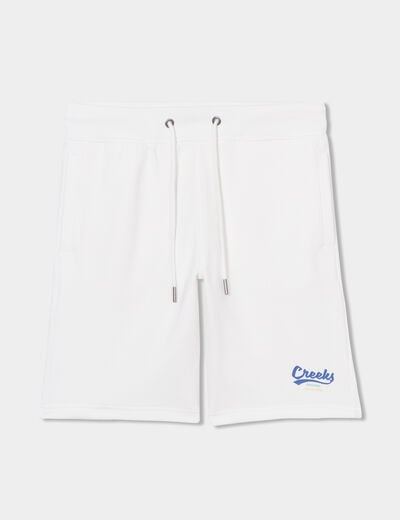 Short de jogging droit Creeks blanc homme