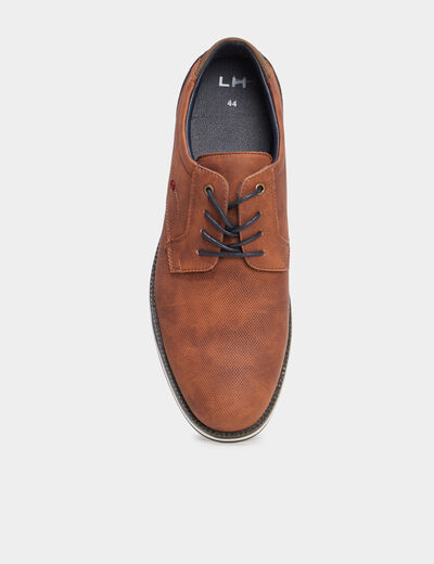 Derbies à lacets marron homme