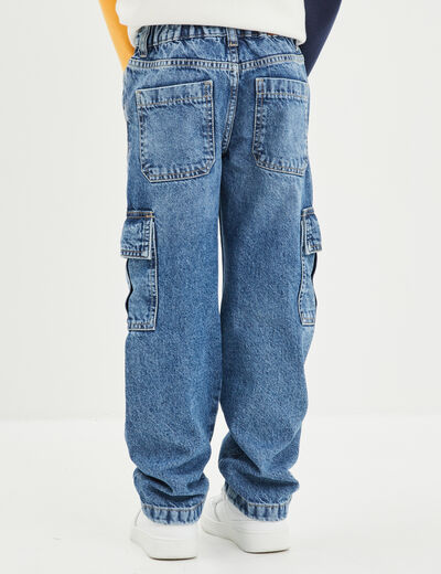 Jeans cargo Creeks denim double stone garçon