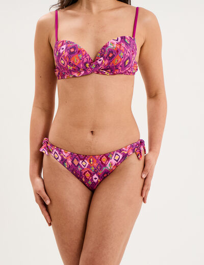 Bas de maillot de bain noeuds violet femme