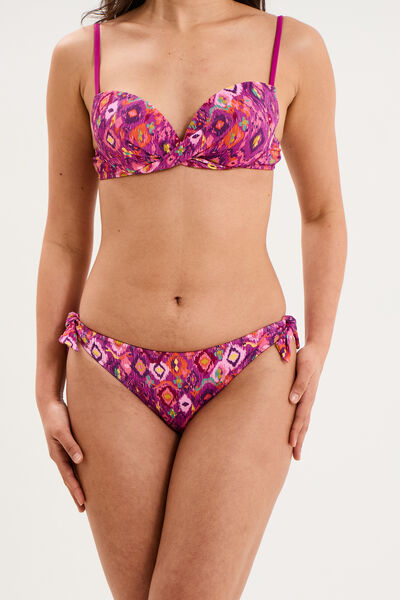Bas de maillot de bain noeuds violet femme