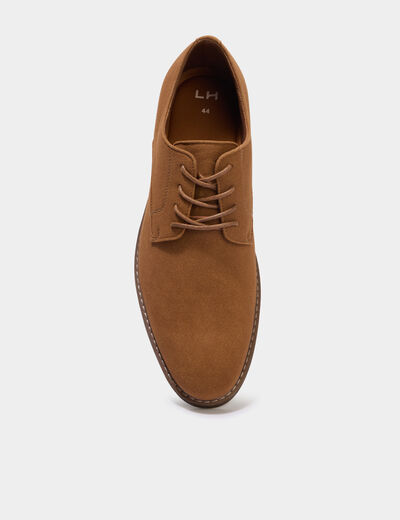 Derbies &agrave; lacets marron clair homme