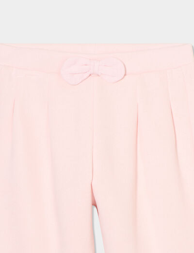 Pantalon de jogging relaxed avec noeud rose clair bébé fille