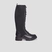Bottes &agrave; lacets fa&ccedil;on chaussette noir femme