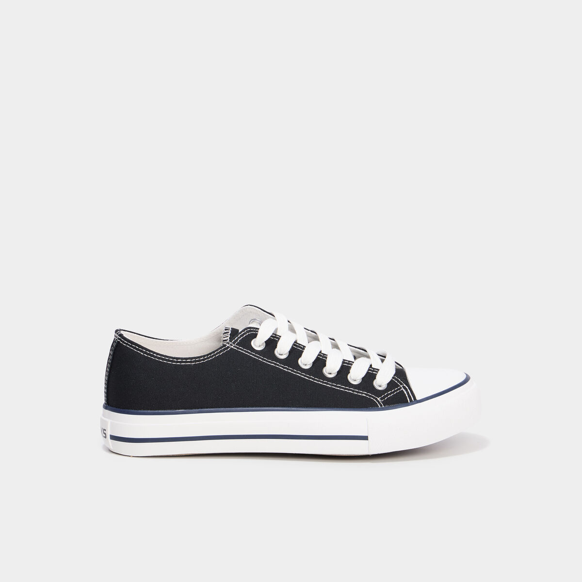 Tennis en toile à lacets Creeks noir femme