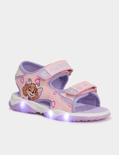 Sandales lumineuses Pat Patrouille rose fille