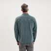 Surchemise en jean coton d&eacute;lav&eacute; vert fonc&eacute; homme
