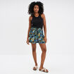 D&eacute;bardeur encolure am&eacute;ricaine coton noir femme