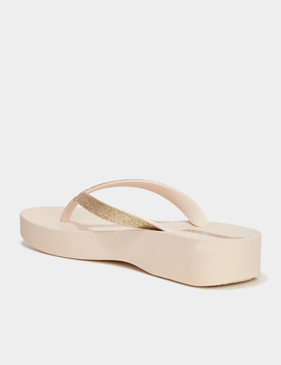 Tongs plateformes Ipanema sable femme