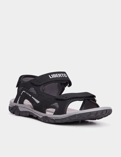 Sandales à scratchs noir homme
