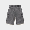 Bermuda en jean regular coton denim gris gar&ccedil;on
