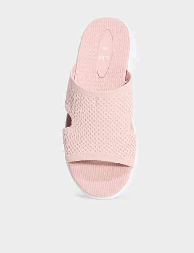 Chaussons mules rose femme