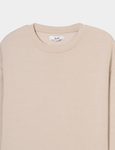 Sweat oversize manches longues col rond gris foncé garçon