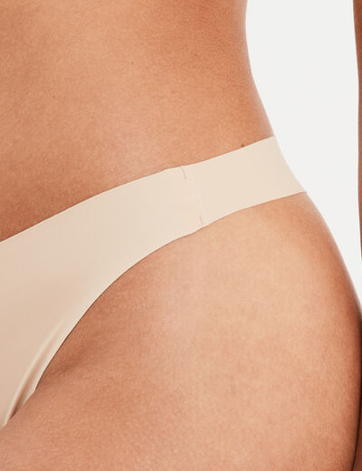 String sans couture beige femme