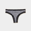 Lot de 2 tangas bords dentelle ecru femme