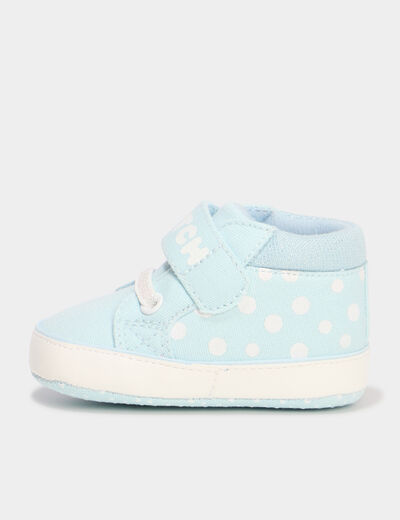 Bottons à scratchs Stitch bleu bébé fille