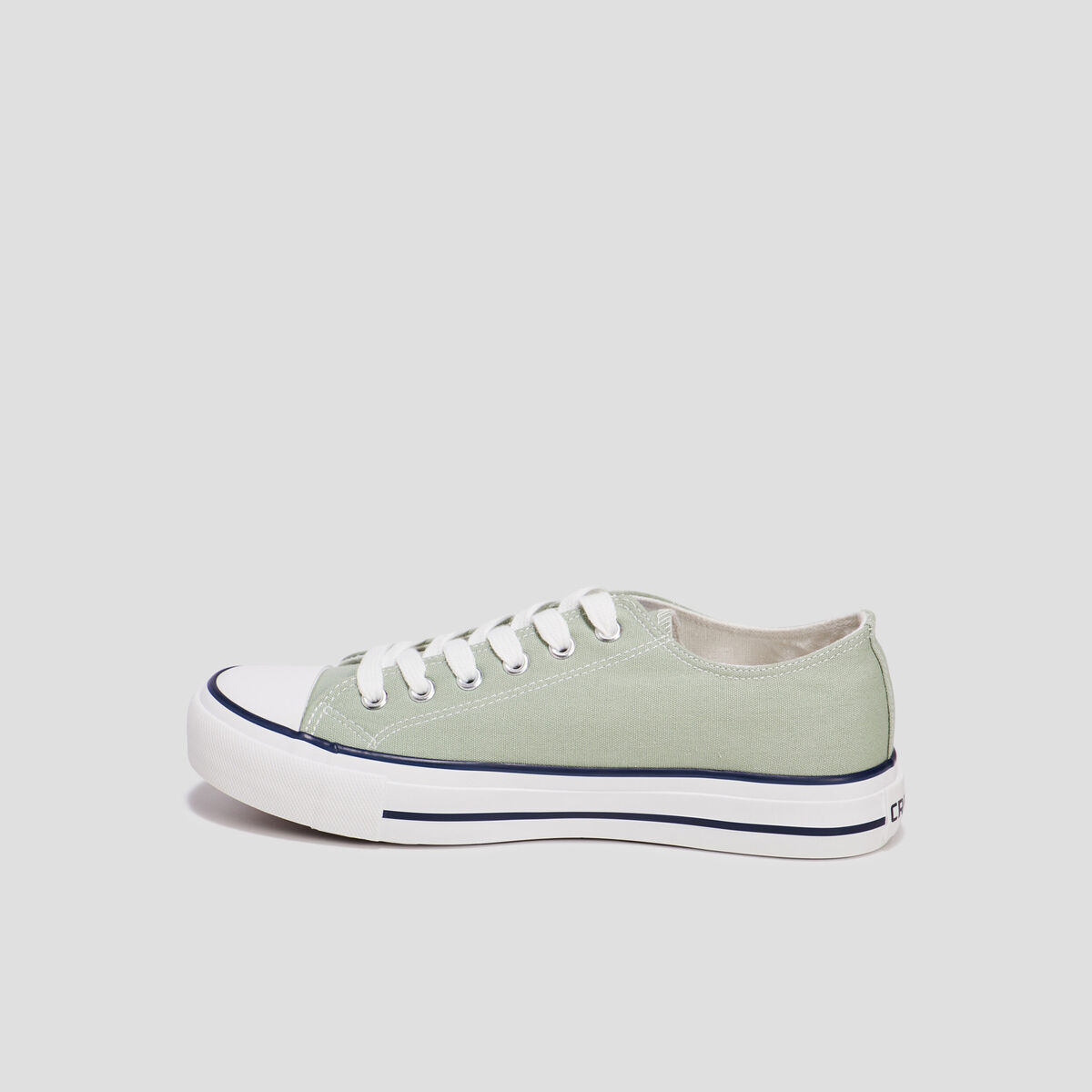 Tennis en toile à lacets Creeks vert clair femme