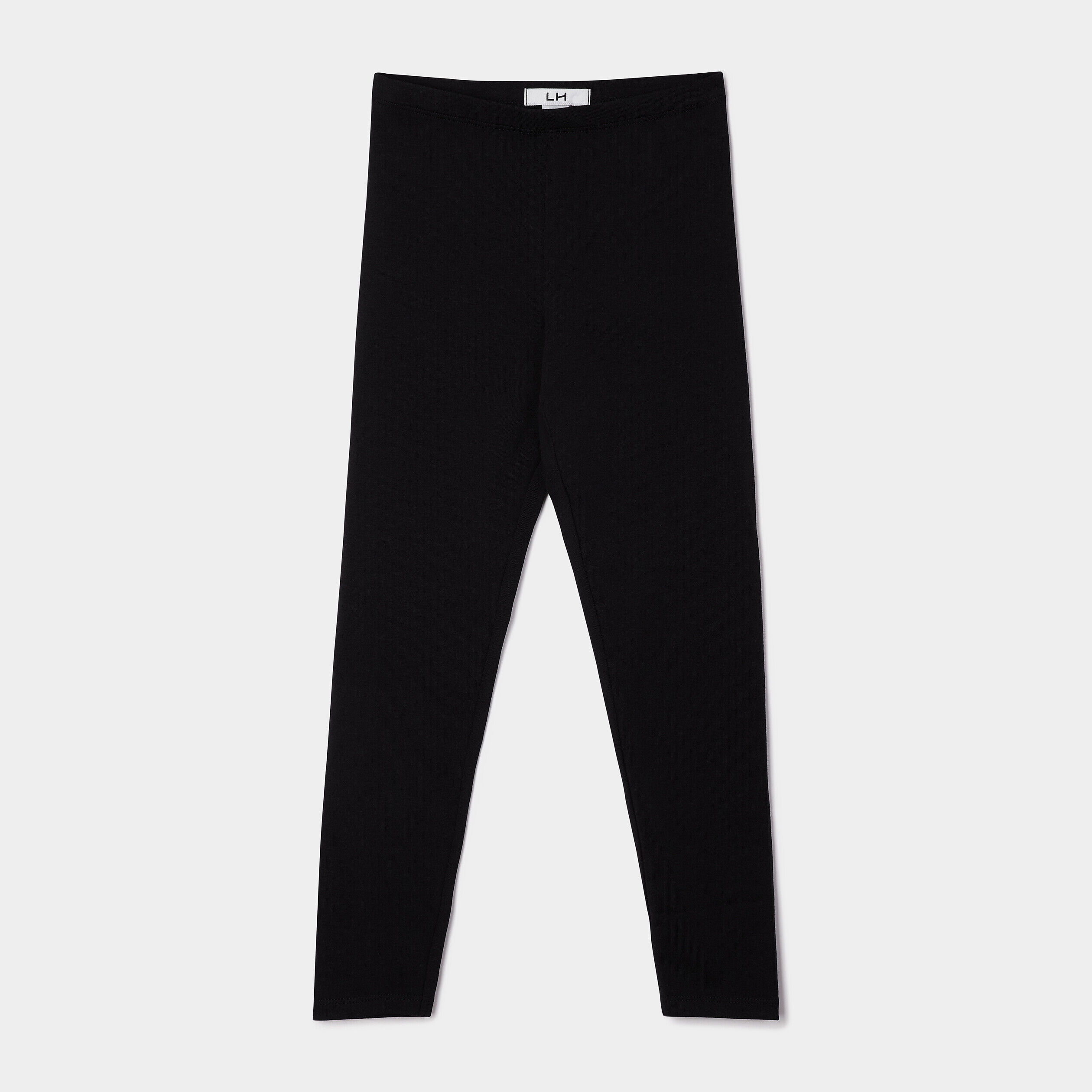 Legging coton taille élastiquée noir fille LH