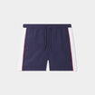 Short de bain droit à nouer bleu marine homme