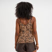 Caraco effet satin camel femme