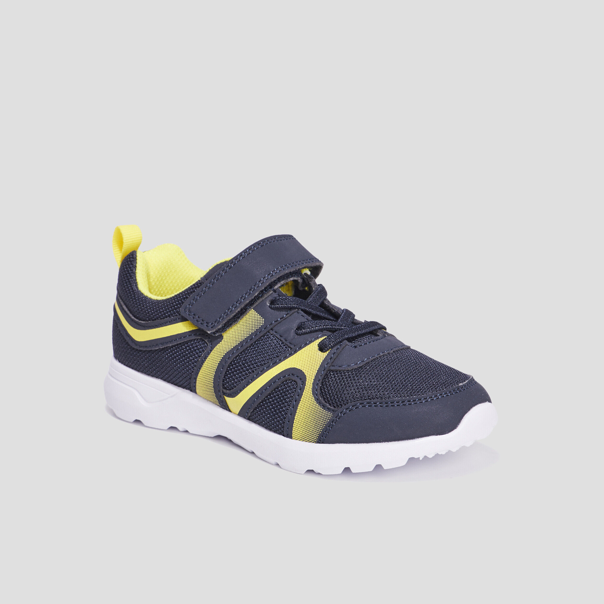 Baskets running à scratchs Rexited bleu marine garçon
